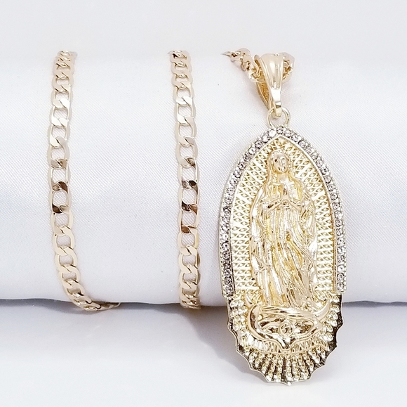 14K Gold laminated Other - 14K Gold Plated Virgen de Guadalupe necklace